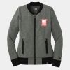 Ladies French Terry Baseball Full Zip Thumbnail