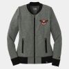 Ladies French Terry Baseball Full Zip Thumbnail